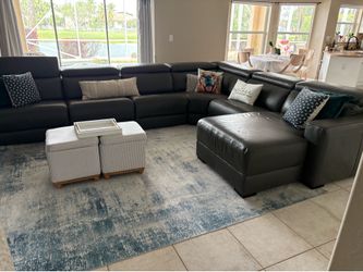 Macy’s Leather Sectional
