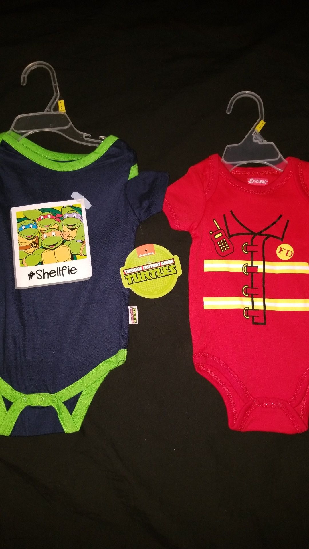 Turltel & a Firemen Onesies