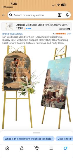 Gold Easel