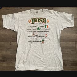 Vintage T-shirt Ireland Irish Definition XXL 2XL  St Patrick’s Day Lucky Clover