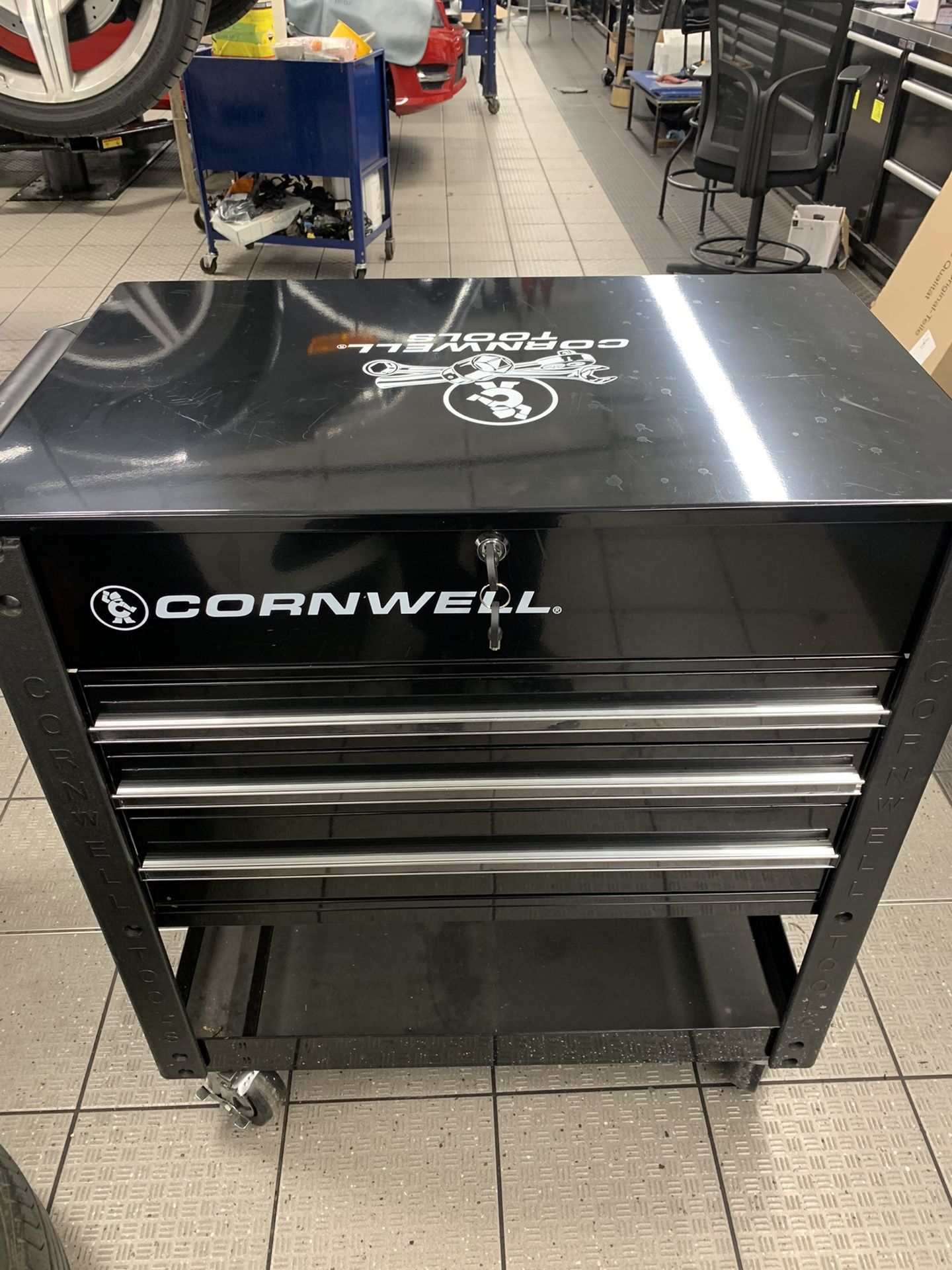 Cornwell 3 Drawer Tool Cart With Power Strip