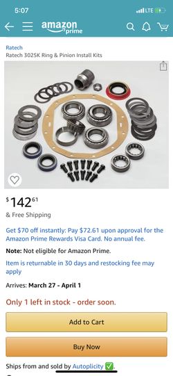 Ratech 3025k ring and pinion install kit