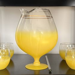 Vintage Yellow Blendo Drinkware Set