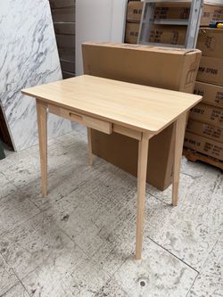 DELLMAO Writing Computer Desk Office Desk Computer Table Study Writing Desk with 1 Drawer for Home Office Modern Furniture