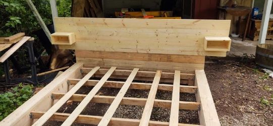 Hand made bed king size bed
