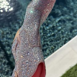 Betsey Johnson rhinestone Booties Size 8 Never Worn 