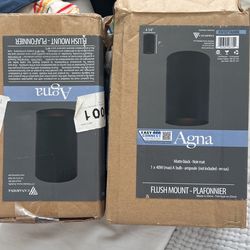 Black Cylinder Lights X2 - New In Box 