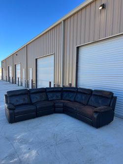 Brown Recliner Sectional