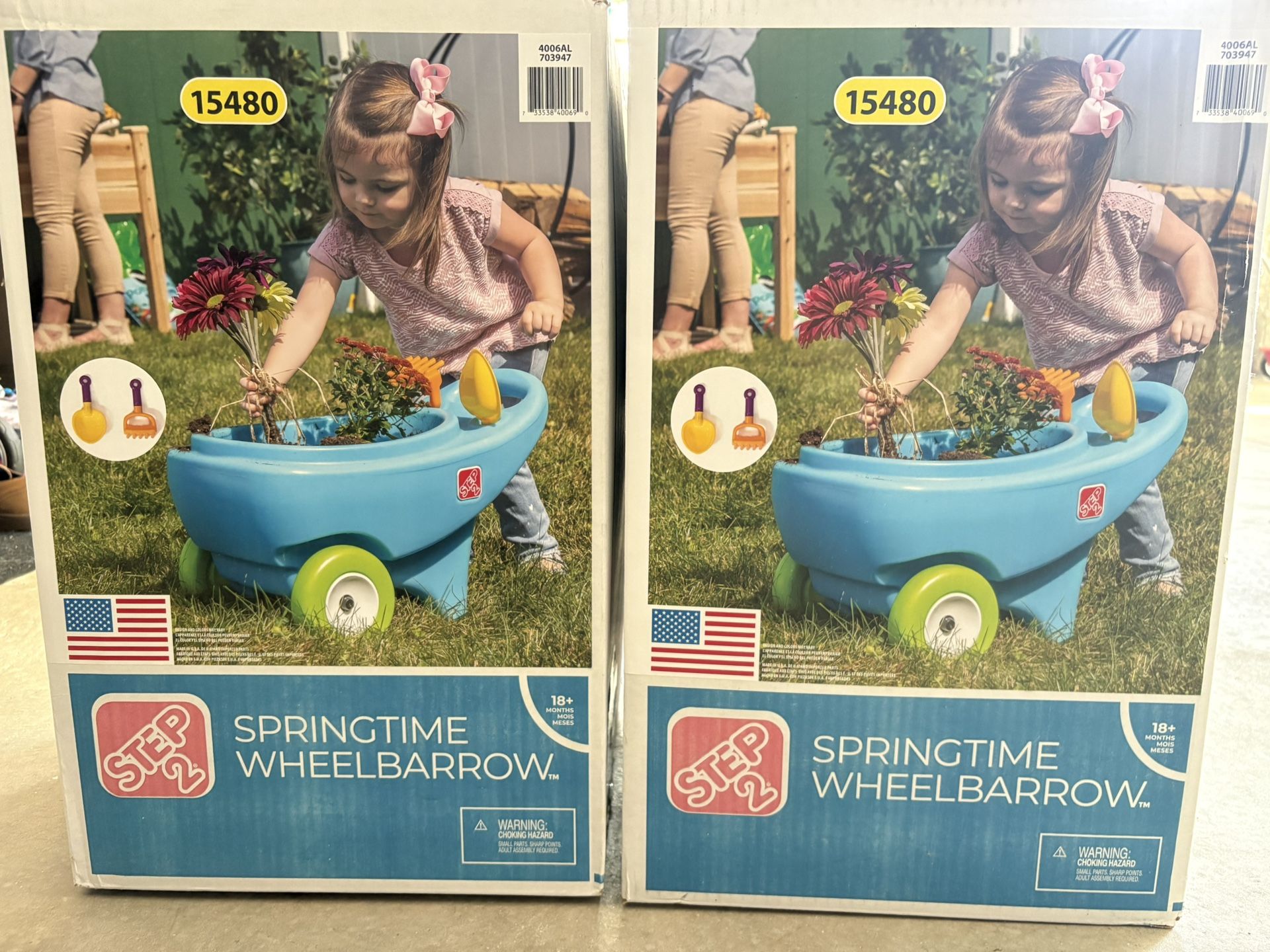 QTY 2 - Brand New Step 2 Wheelbarrows