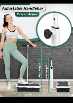 (Retail $149.97) Lunix LX18 Vibration Plate Machine - Pearl White, 20.8x17.7x5 Inch