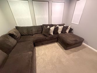 Sectional couch for sale with ottoman