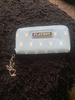 Playboy Zip-Around Wallet Light Blue