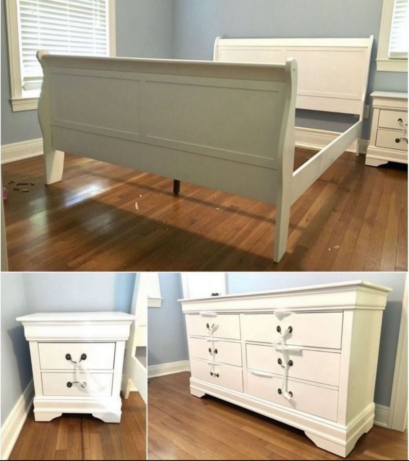 Get a Full or Queen Size Bed With Dresser & Mirror and Night Stand  — all for just $698!
