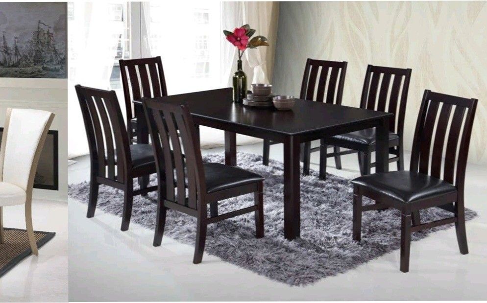 Dining Set 7pcs Color Espresso
