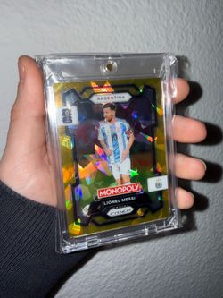 2026 Panini Prizm Monopoly FIFA World Cup Lionel Messi Gold Cracked Ice SSP