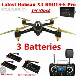 Hubsan X4 H501S S PRO Drone 5.8G FPV Brushless 1080P CAM GPS Quadcopter+3Battery