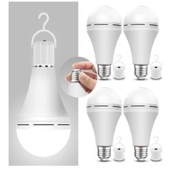 Emergency-Rechargeable-Light-Bulb, Stay Lights Up When Power Failure, 1200mAh 15W 80W Equivalent LED Light Bulbs for Home, Camping, Ten