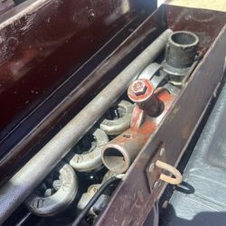 Manual Pipe Threader Kit – Vintage Steel Set w/ Dies and Handle