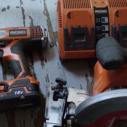 Professional Ridgid 4 Set Combo Tools For Sale