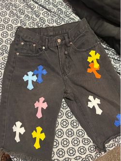 Chrome heart shorts