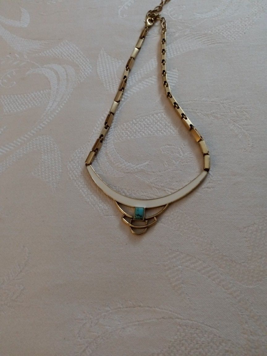 Vintage Stella & Dot Turquoise Necklace. Sturdy