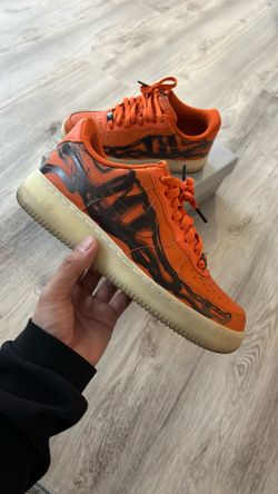 NIKE AIR FORCE 1 LOW ORANGE SKELETON HALLOWEEN (2020) SIZE 7.5