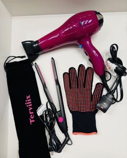 Hair Dryer & Pencil Flat Iron
