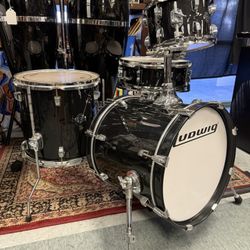 Ludwig Breakbeats 4pc Black Sparkle Drum Set