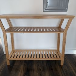 Nnewvante Bamboo Console Table