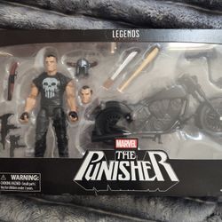 MARVEL LEGENDS PUNISHER WITH MOTORCYCLE 
