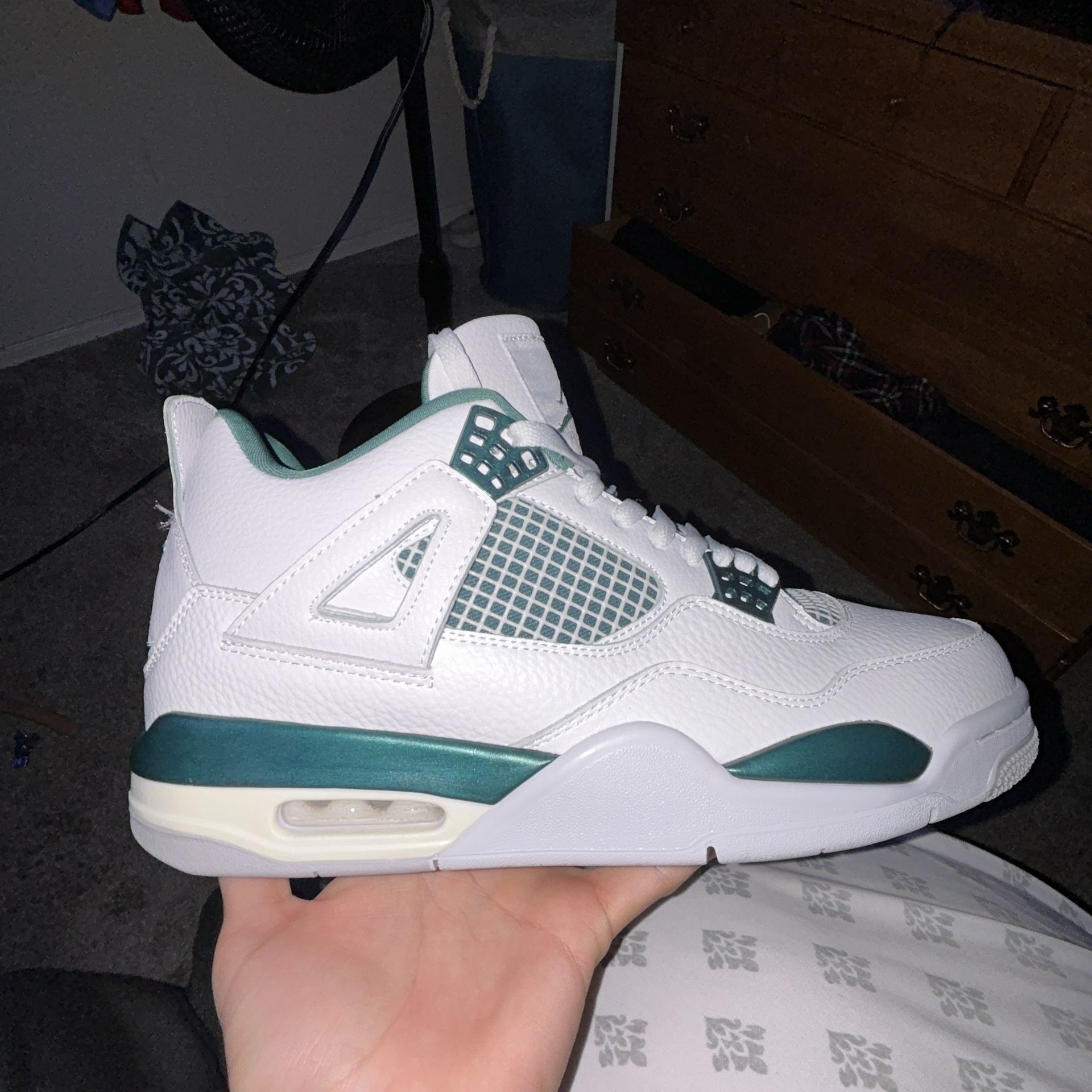 Jordan 4s Oxidized Green 