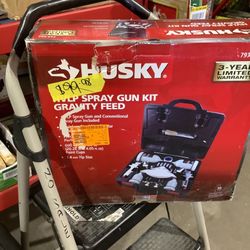 Husky HVLP and Standard Gravity Feed Spray Gun Kit
