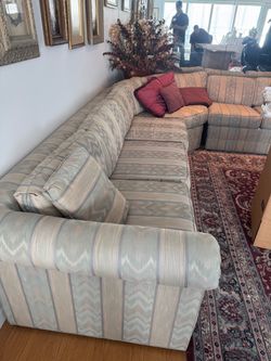 Large Vintage Thomasville L-Shaped Sectional Sofa