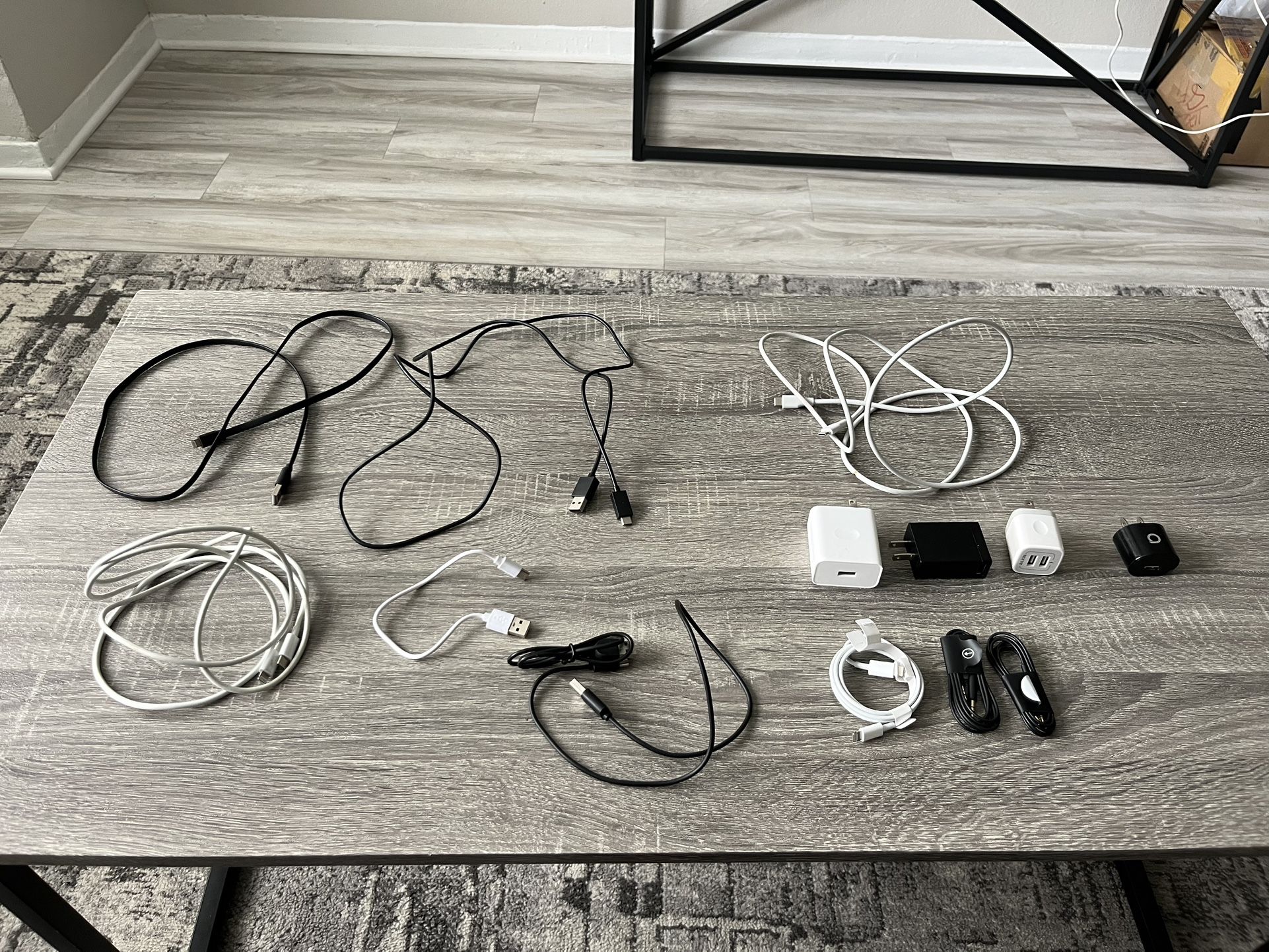 Assorted Charging cables and adapters