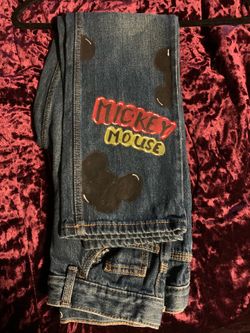 Mickey Mouse painted jeans