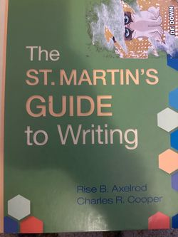 The ST. MARTIN'S GUIDE to Writing Rise B. Axelrod Charles R. Cooper