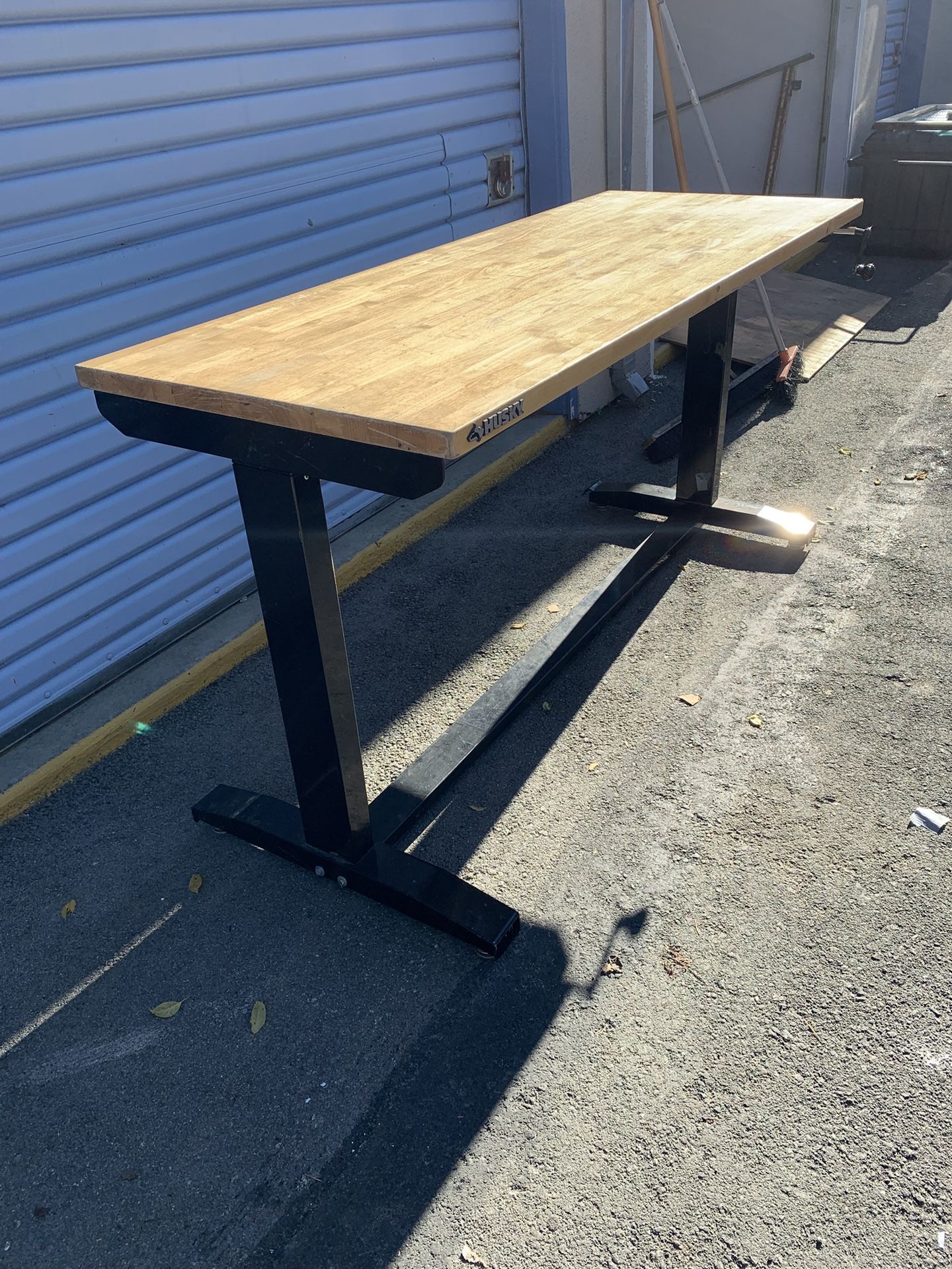 Workbench, Solid Hard Wood Top,62”w X 24”d X adjustable height (32”-44”)