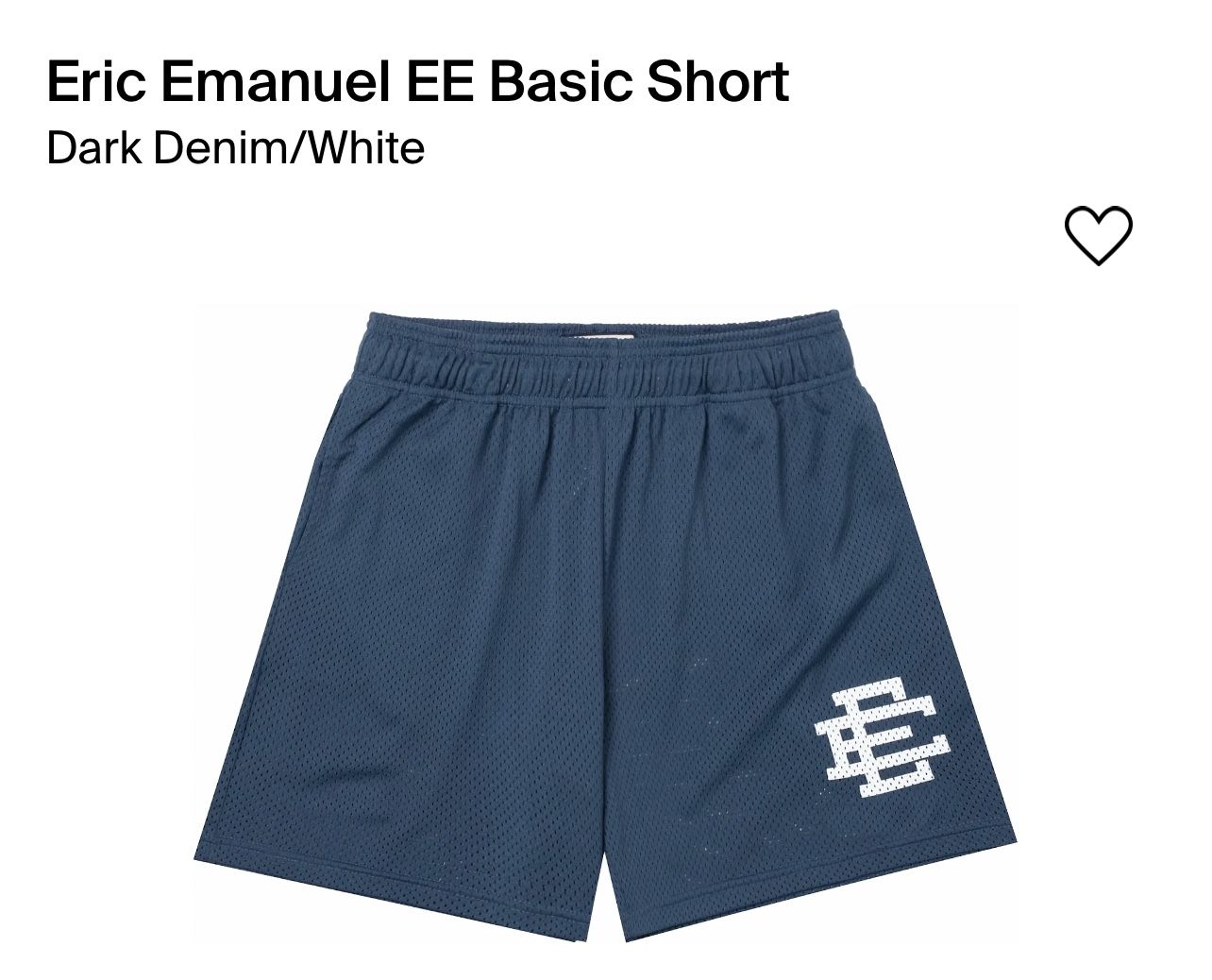 Eric Emanuel Blue Basic Shorts Medium