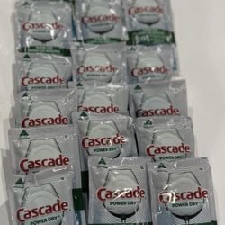 28 Pouches Cascade 3-in-1 Power Dry Rinse Aid 70 ml 2.3 fl Ozzie