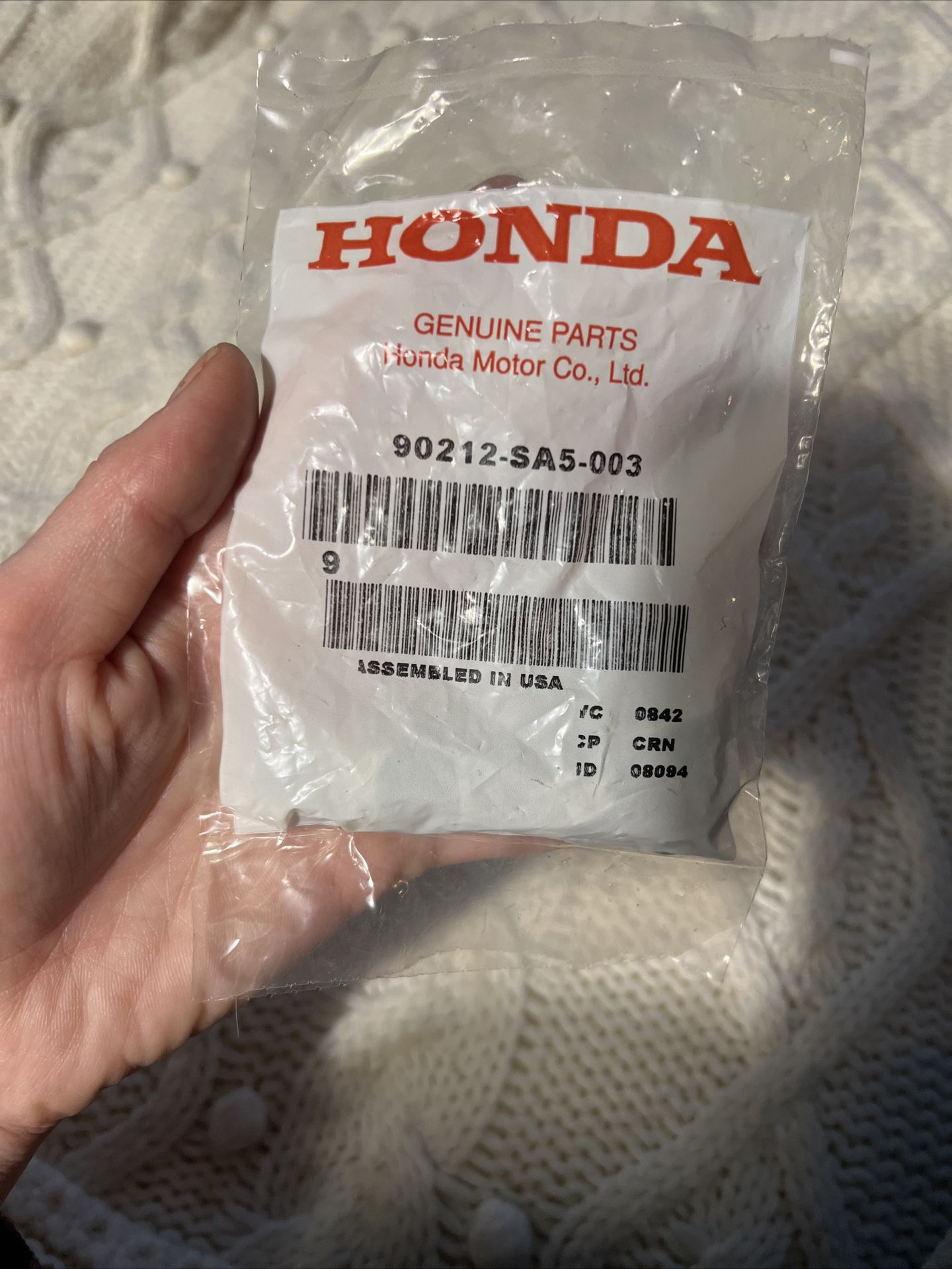 Honda 90212-SA5-003 Nut, Self-Lock (10MM)