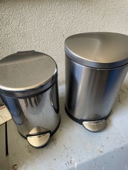 Two step trash cans