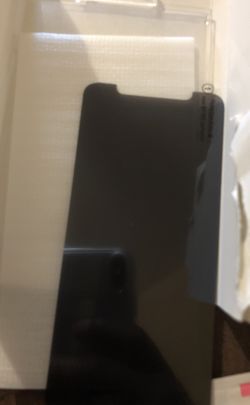 iPhone X typically has privacy screen protector