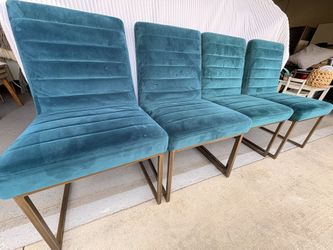 Teal Dining Chair Set Of 4 