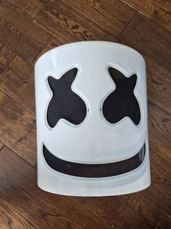 Marshmello LED Light-Up Mask, White/Black Plastic, One Size