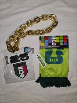 Official FIFA Mexico Chain &  Green Goal Team Scarf