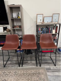Bar Stools Set Of 3 (26 In)