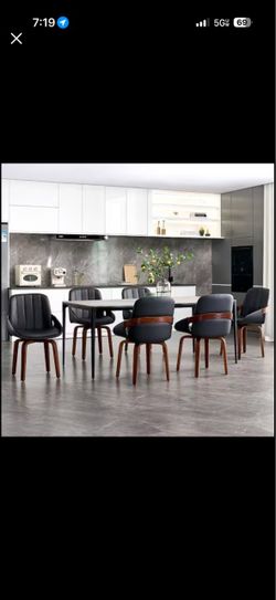 Hochwertiges Black Swivel Dining Chairs – Set of 6