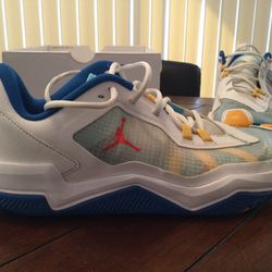 RARE Jordan Russell Westbrook “One Take 4” Size 11.5 / 12  SKU: DO7193-164  White/Lagoon Pulse Blue/Gold/Chile Red