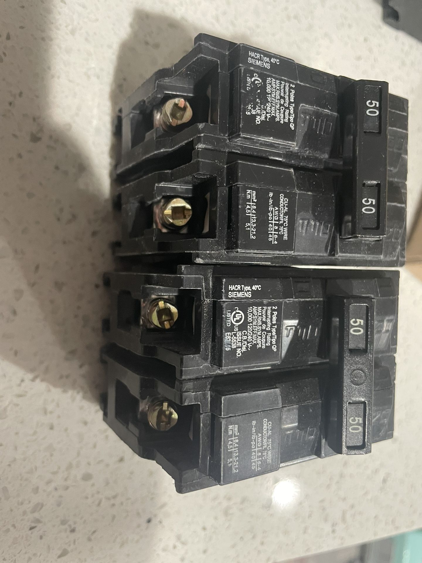 Siemens Double Pole 50 Amp Breaker