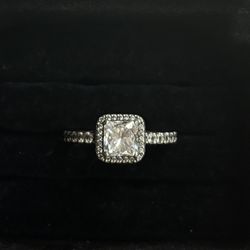 Pandora Square Sparkle Halo Ring